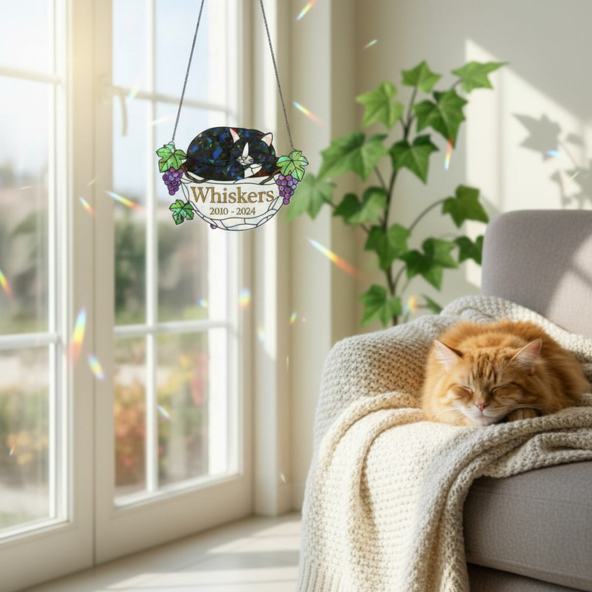 Custom Pet Loss Suncatcher Ornament