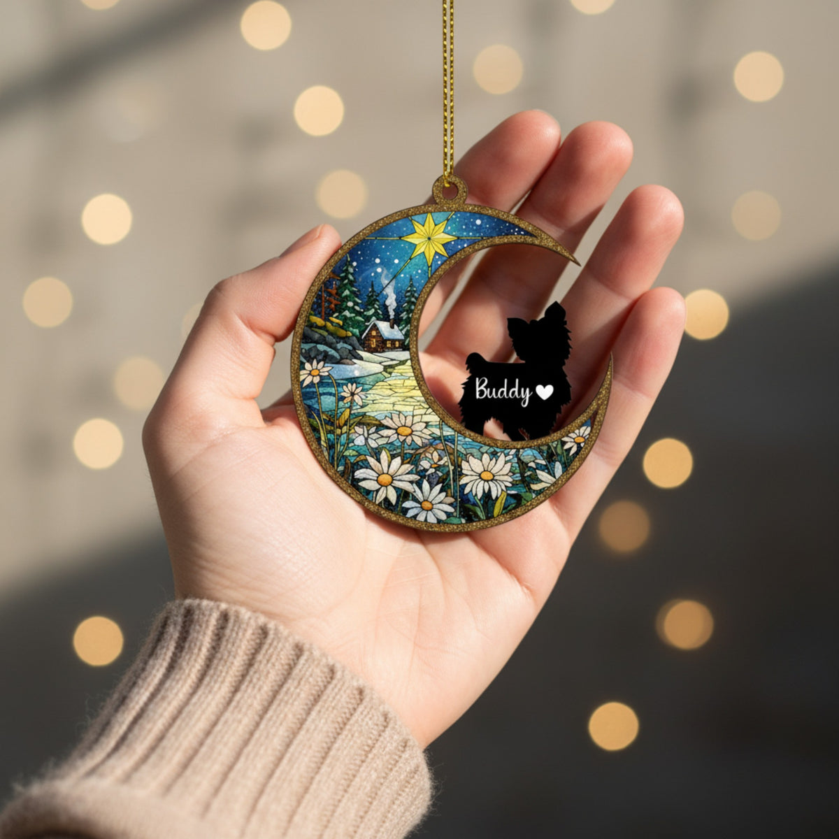 Personalized Pet Memorial Suncatcher Ornament | Loss of Dog Cat Remembrance Gift