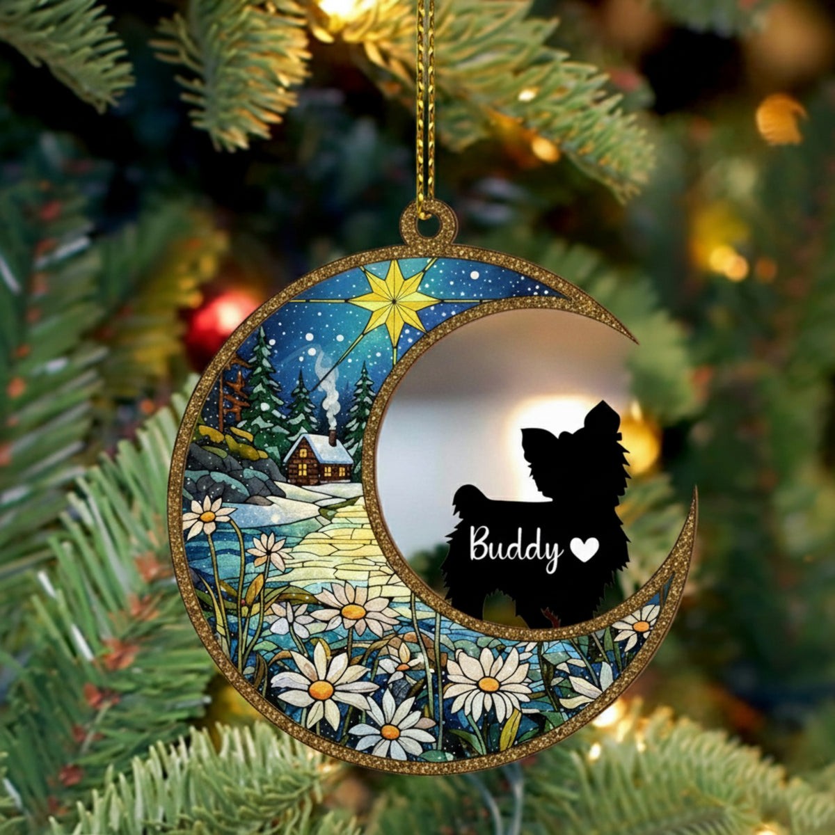 Personalized Pet Memorial Suncatcher Ornament | Loss of Dog Cat Remembrance Gift