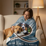 Personalized Pet Remembrance Comfort Blanket - Winter Snow Design Custom Gift