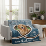 Personalized Pet Remembrance Comfort Blanket - Winter Snow Design Custom Gift