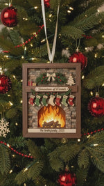 Personalized 3-Layer Wooden Ornament with Names & Year