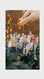 Custom Christmas Family Photo Acrylic Ornament for Multi-Generation Family
