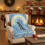 Rainbow Bridge Dog Memorial Blanket - "Until We Meet Again" Custom Gift