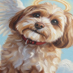 Rainbow Bridge Pet Memorial Canvas - Personalized Angel Dog Portrait Wall Art