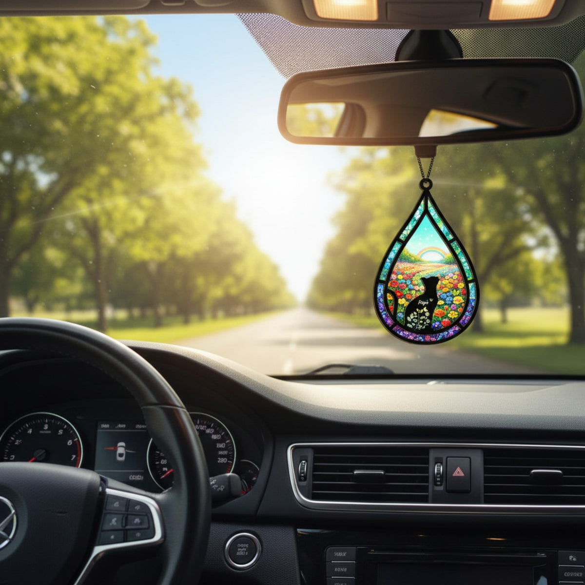 Teardrop Rainbow Bridge Pet Memorial Suncatcher Ornament