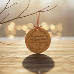 Raised by Love Personalized Wooden Ornament for Family