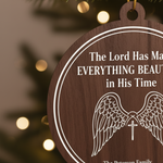 Religious Personalized Wooden Ornament for Family