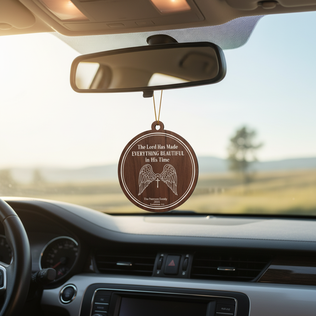 Religious Personalized Wooden Ornament for Family