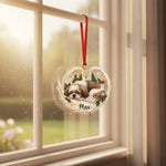 Sleeping Pet Angel Christmas Ornament with Custom Name