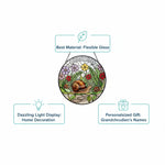 Snail Family Personalized Stained Glass Suncatcher – Custom Gift for Grandma