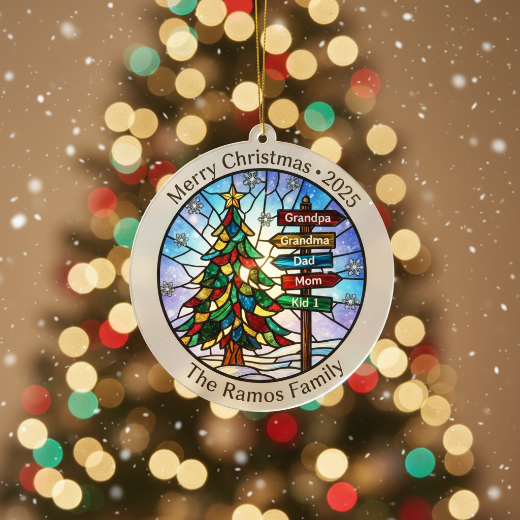 Family Tree Personalized Acrylic Ornament