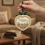 Heart Garden Wooden Ornament for Grandma – Personalized Name and Grandkids Year Keepsake