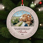 Memorial Snowflake Frame Ornament for Pet Lovers – Custom Photo Wooden Keepsake