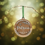 Grandma’s Garden Wooden Ornament – Personalized Name and Grandkids Year Keepsake